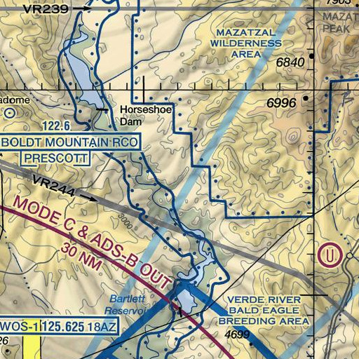 FAA VFR chart of Fig Spring, AZ