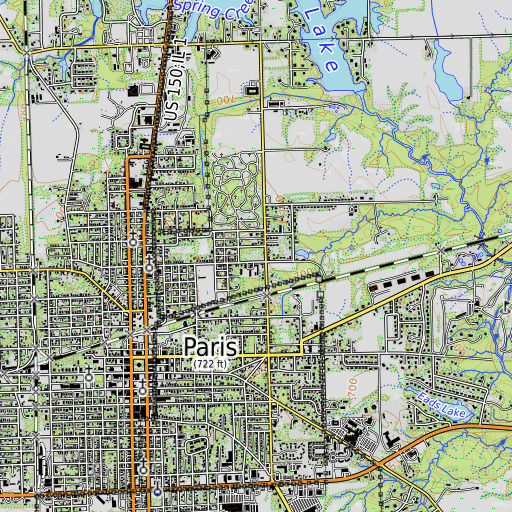OpenTopoMap map of Sunrise Park, IL