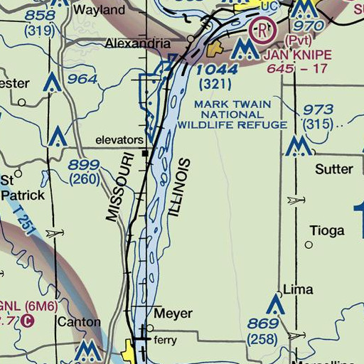 FAA VFR chart of Taylor Slough, IL