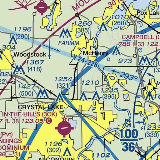 FAA VFR chart of Terra Cotta School, IL