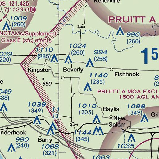 FAA VFR chart of The Mound, IL