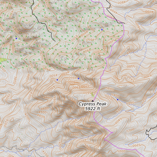 OpenTopoMap map of Cypress Spring, AZ