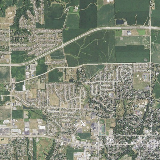 Aerial imagery of Trinity Church, IL