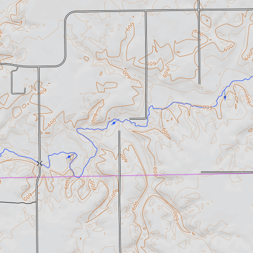 OpenTopoMap map of Turner Creek, IL