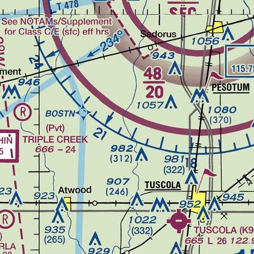 FAA VFR chart of Twomile Slough, IL