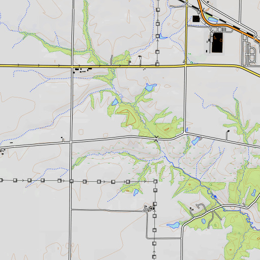 OpenTopoMap map of Union School (historical), IL