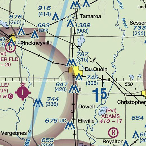 FAA VFR chart of J B Ward Elementary School, IL