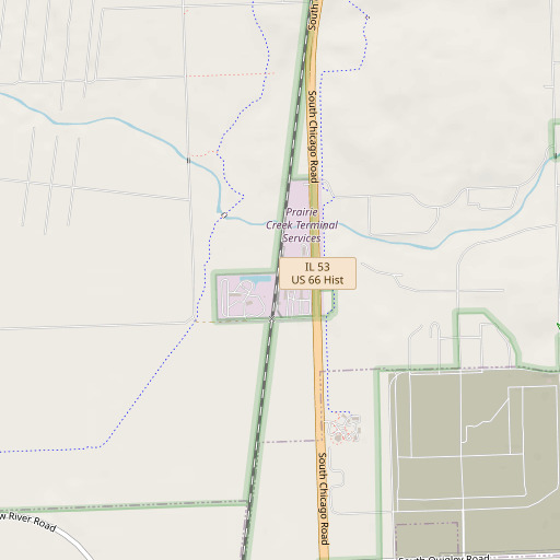 OpenStreetMap map of Webster Siding, IL