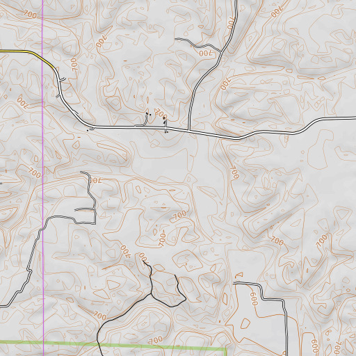OpenTopoMap map of Wells Fork, IL