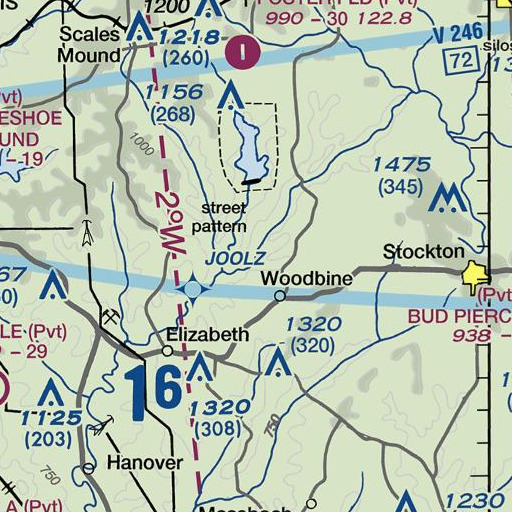 FAA VFR chart of Welsh Hollow, IL