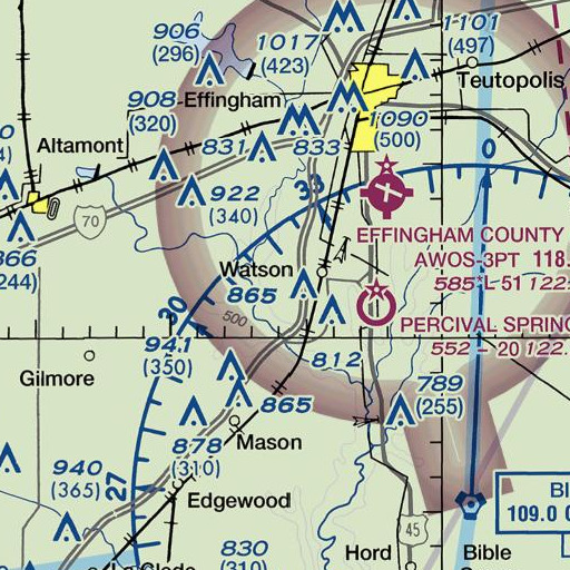 FAA VFR chart of White School (historical), IL