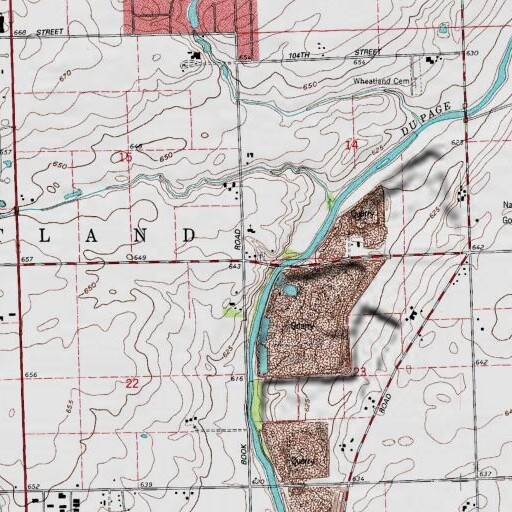 USGS 24K topo map of Zion Church, IL