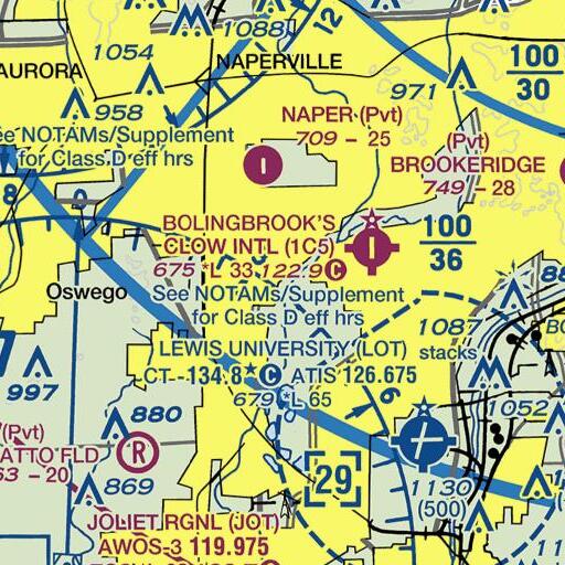 FAA VFR chart of Zion Church, IL