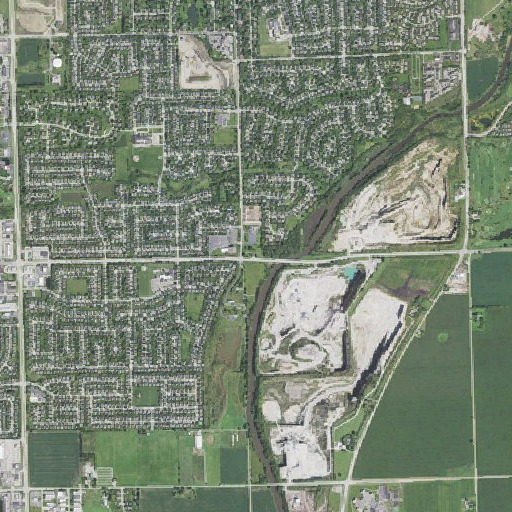 Aerial imagery of Zion Church, IL