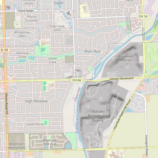 OpenStreetMap map of Zion Church, IL