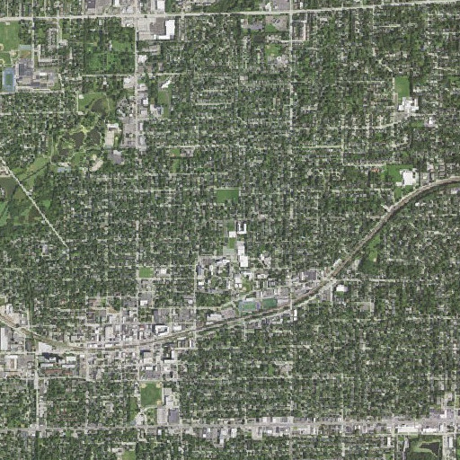 Aerial imagery of Wheaton Christian School, IL