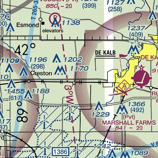 FAA VFR chart of Malta High School, IL