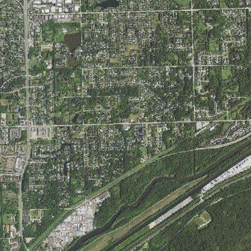 Aerial imagery of Palisades School, IL
