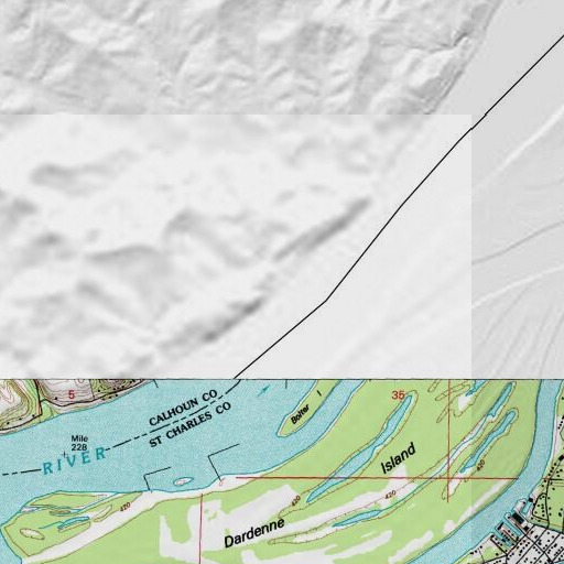 USGS 24K topo map of Johnson Landing, IL