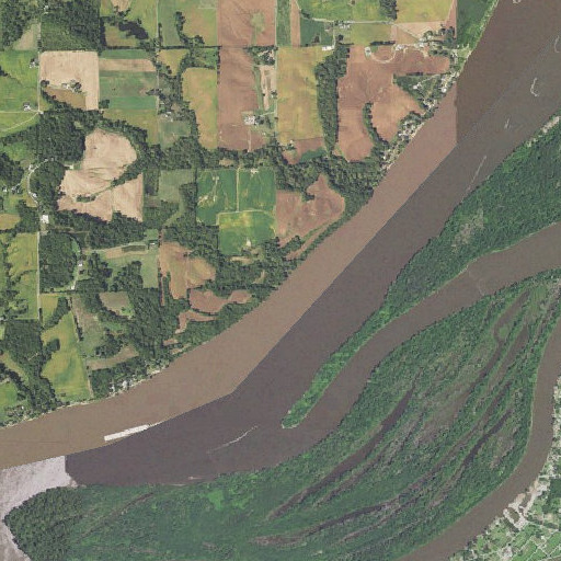 Aerial imagery of Johnson Landing, IL