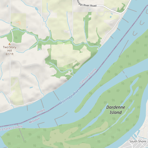 OpenStreetMap map of Johnson Landing, IL