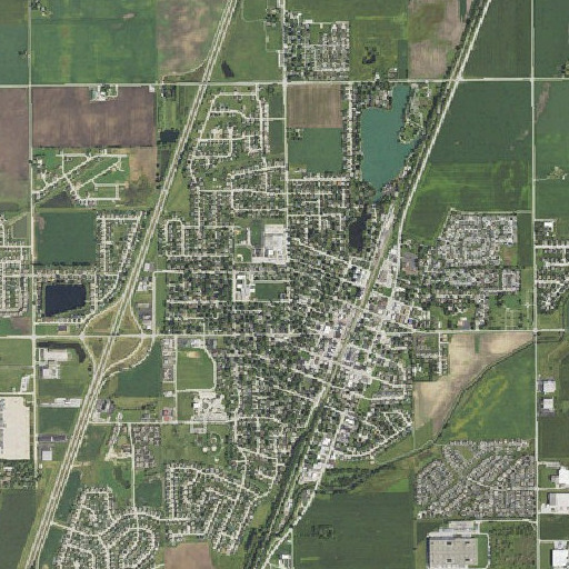 Aerial imagery of Manteno School, IL