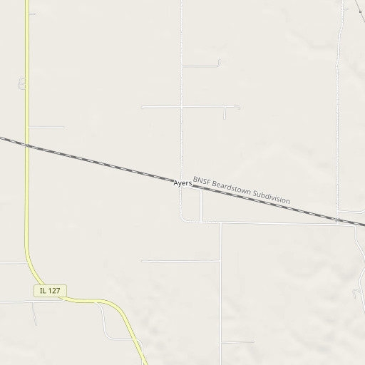 OpenStreetMap map of Ayers, IL