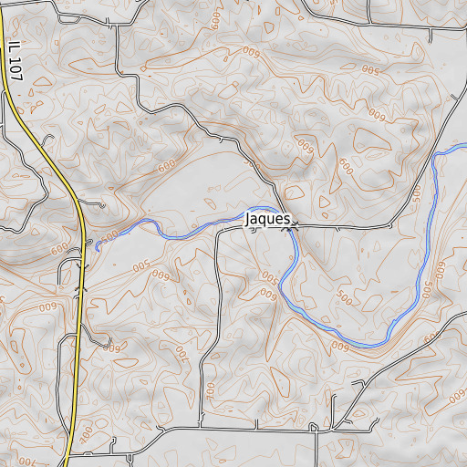OpenTopoMap map of Jaques, IL