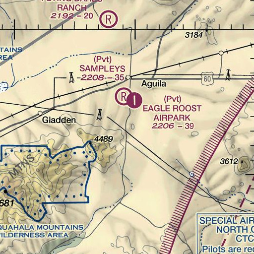 FAA VFR chart of Eagle Eye Mountain, AZ