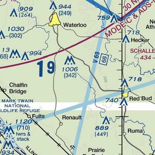 FAA VFR chart of Tipton, IL