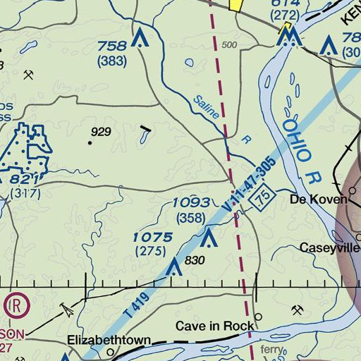FAA VFR chart of River to River Trail, IL