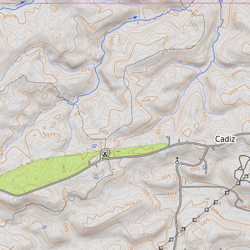 OpenTopoMap map of River to River Trail, IL