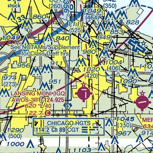 FAA VFR chart of Memorial Junior High School, IL