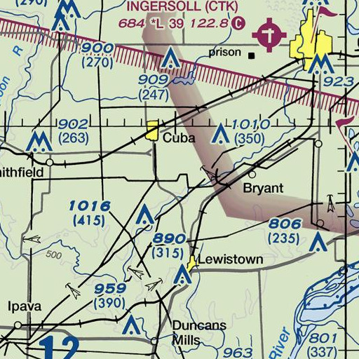 FAA VFR chart of Bishop School (historical), IL
