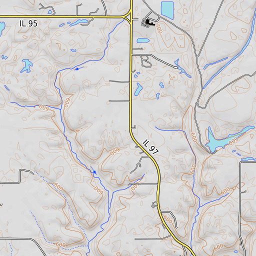 OpenTopoMap map of Fred School (historical), IL