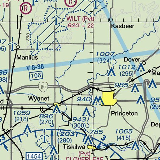 FAA VFR chart of Bureau County, IL