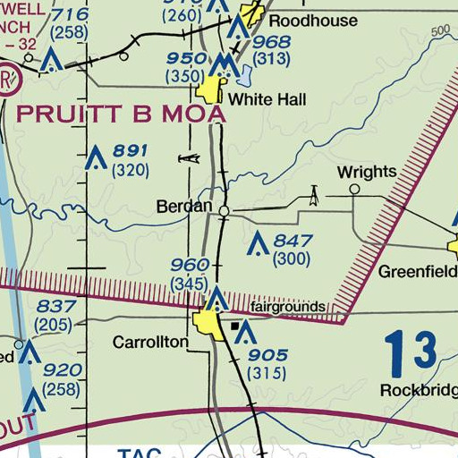 FAA VFR chart of Greene County, IL