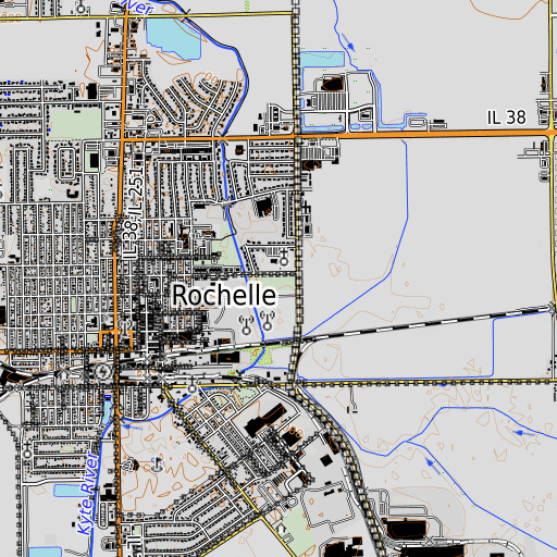 OpenTopoMap map of Mid-West Park, IL