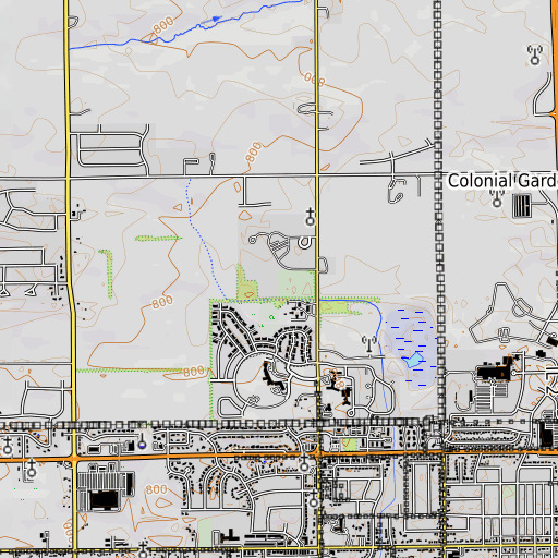 OpenTopoMap map of Kennedy Park, IL