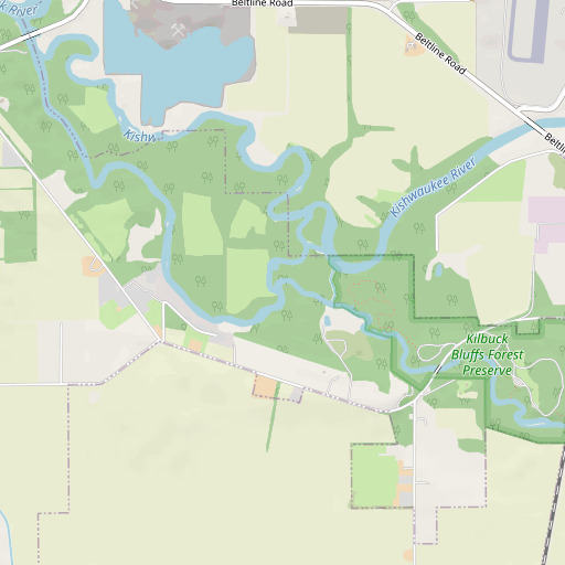 OpenStreetMap map of Killbuck Creek, IL