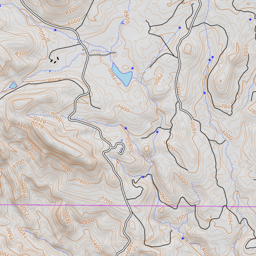 OpenTopoMap map of Cambern, AZ