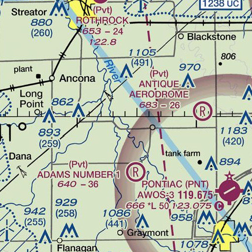 FAA VFR chart of Bradley Bridge, IL