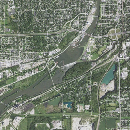 Aerial imagery of Brandon Locks, IL