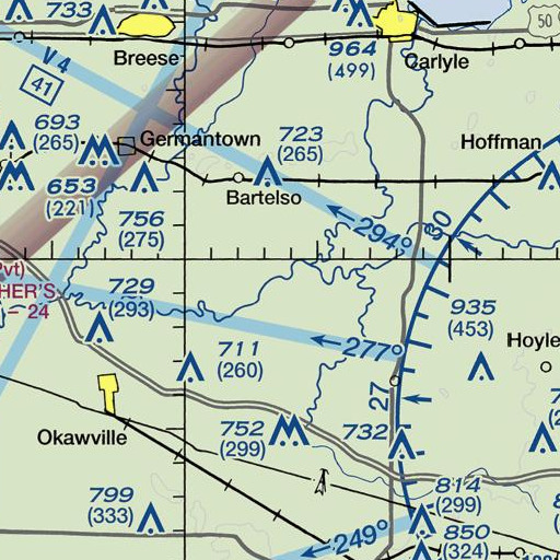FAA VFR chart of Covington Bridge, IL