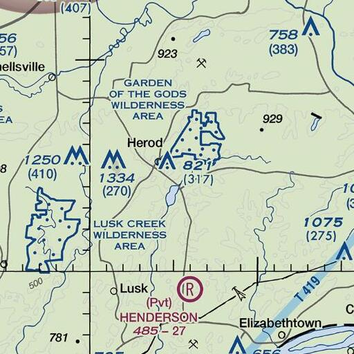 FAA VFR chart of Crossroads School, IL