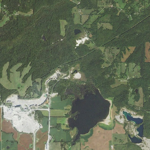 Aerial imagery of Crystal Mine, IL