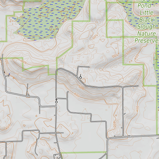 OpenTopoMap map of Cypress Lookout Tower, IL