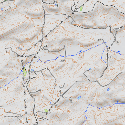 OpenTopoMap map of Green Mine, IL