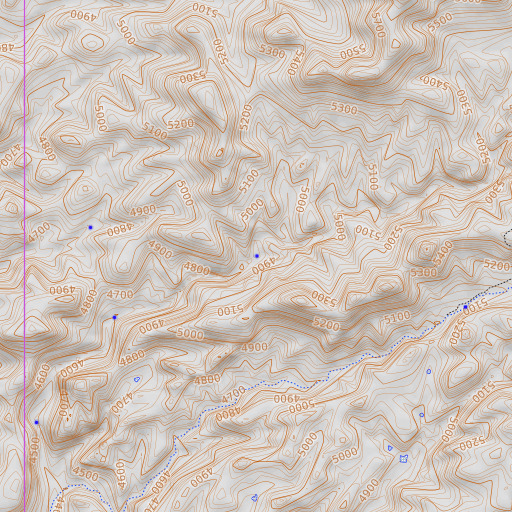 OpenTopoMap map of Butcher Knife Spring, AZ