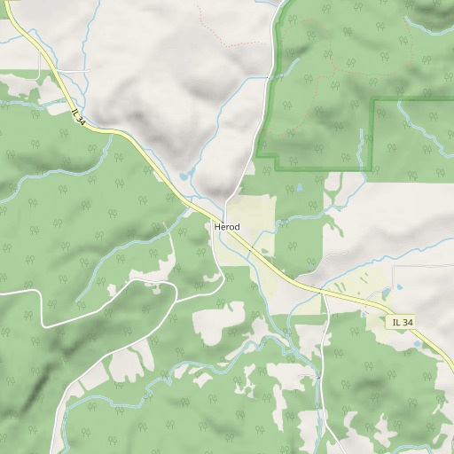 OpenStreetMap map of Herod, IL